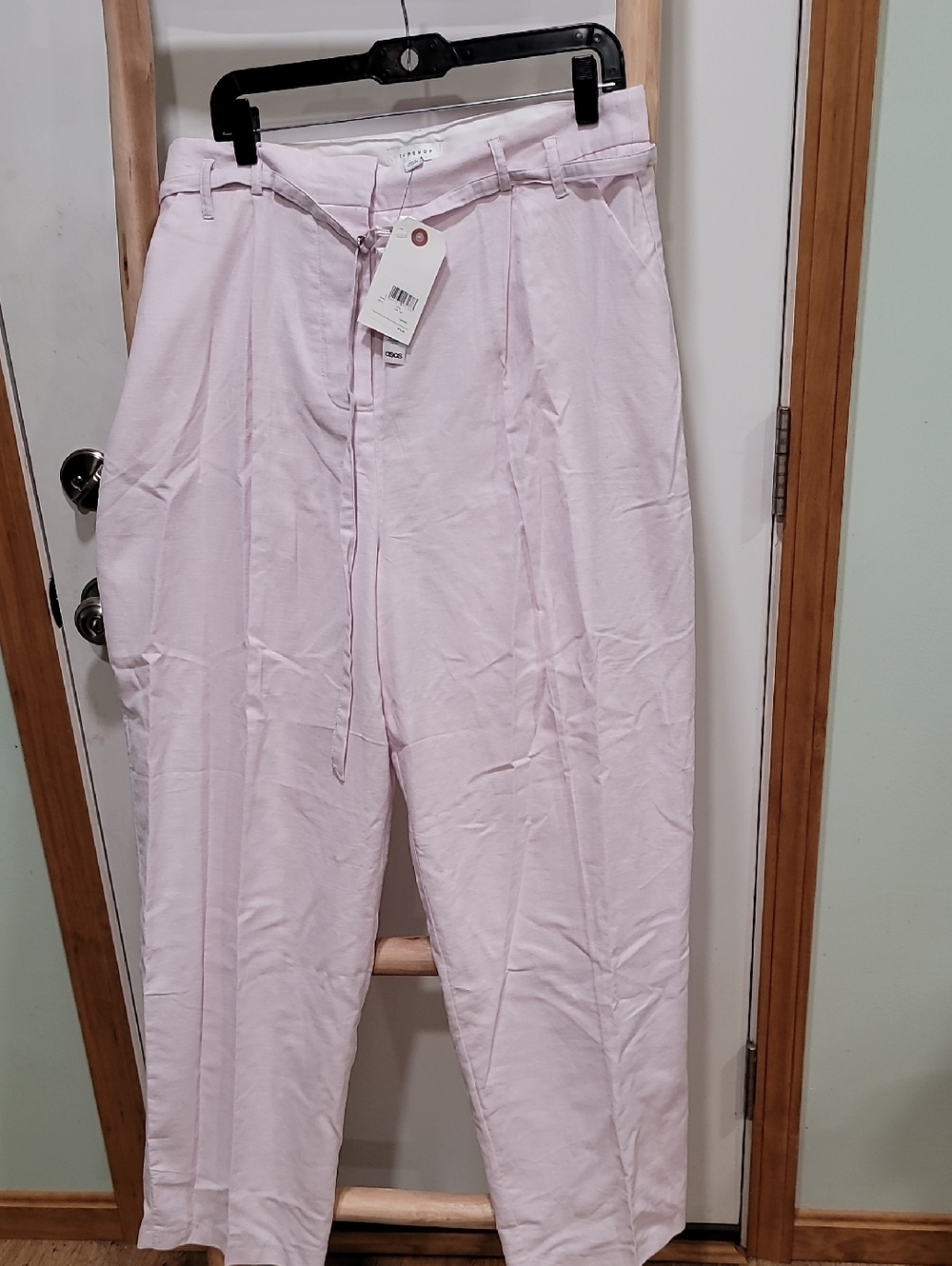 TopshopASOS Light Pink Tie-Waist Trousers